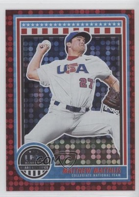 2025 Panini Stars and Stripes Red 176/199 Matthew Matthijs #26 10w8