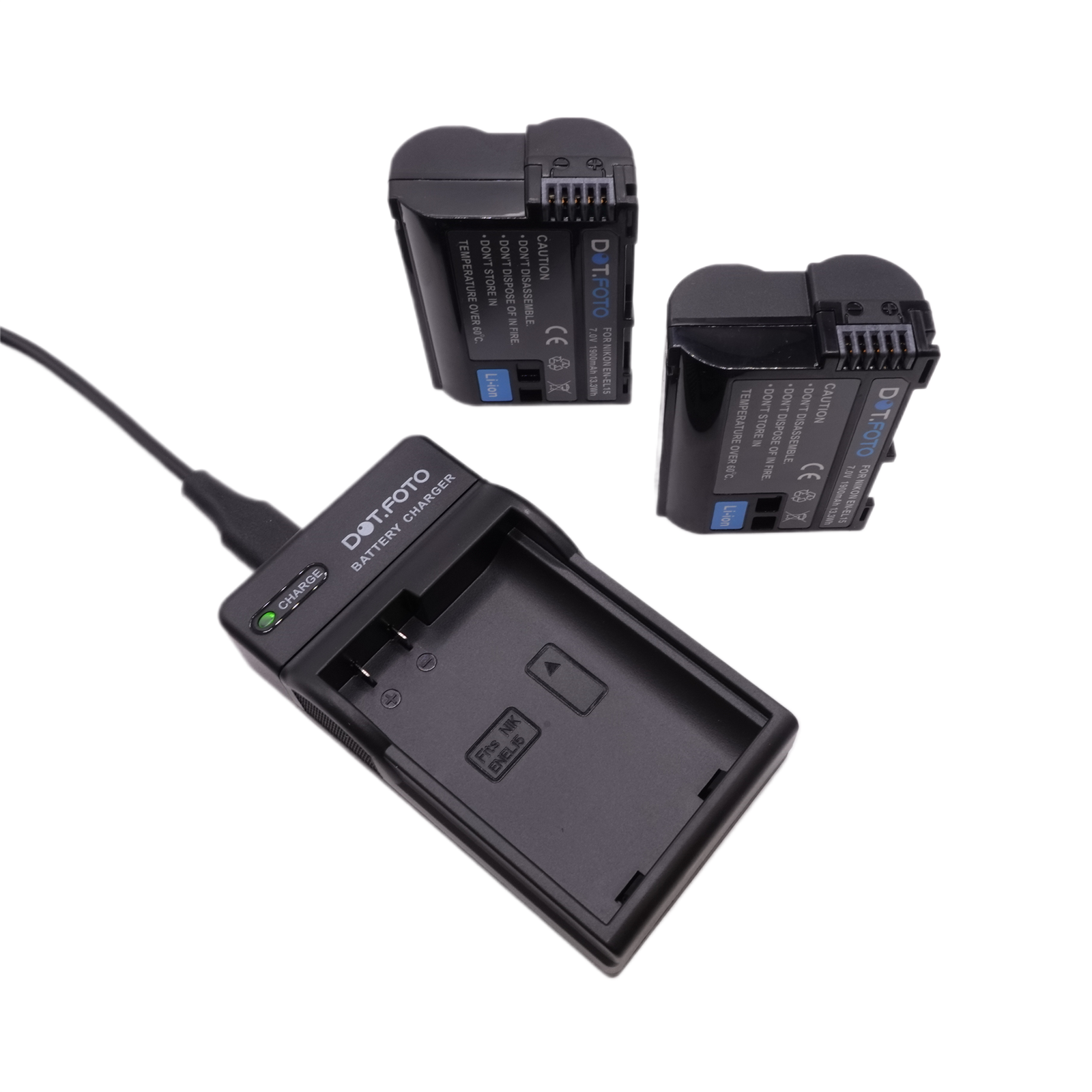 2x EN-EL15c Battery & USB Charger for Nikon ZR Z5 Z5II Z6 Z6II Z6III Z7 Z7II Z8