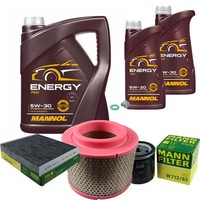 Inspektionspaket 7L Mannol Energy 5W-30 FüR Toyota Hilux VII Pick-Up 2.5 D-4D