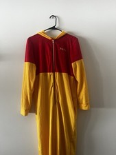 Winnie The Pooh Hooded One Piece Unisex Costume Yellow Red Character
