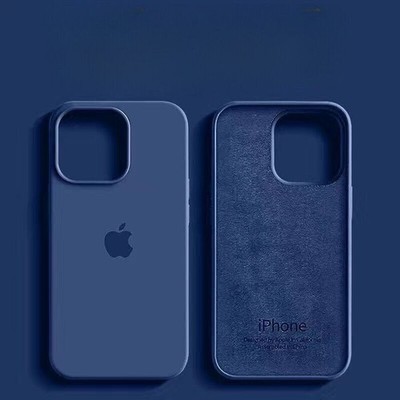 Liquid Silikon Hülle For iPhone 17 16 15 14 13 12 Pro Max Plus Logo Case Taschen