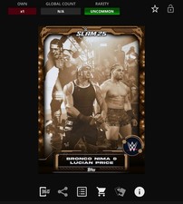 VIDEOGAME Topps Slam PRIZE WHEEL Holiday Monochrome - BRONCO NIMA & LUCIAN PRICE