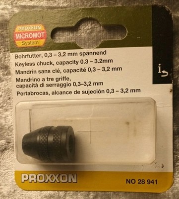 Proxxon 28 941 Mikromot Stahl Bohrfutter Spannbereich 0,3-3,2 mm