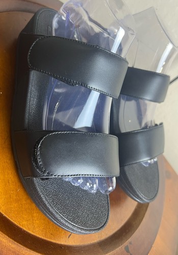 FitFlop LULU Sandali Slides Donna Nero Pelle Regolabile Slip On FV6-090 8