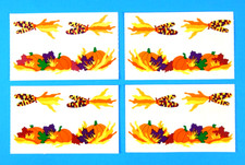 Vintage Mrs. Grossman's Fall Autumn Harvest Thanksgiving Mini Sticker Sheet Lot