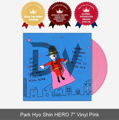 Park Hyo Shin HERO 7'' Vinyl Pink Kpop Single Record / Express / Genuine