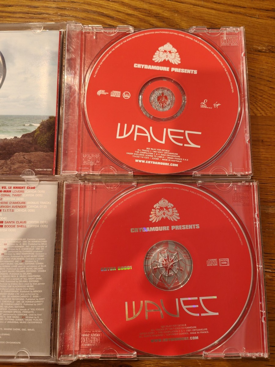 2 X CD Bundle - Crydamoure Presents WAVES 2002 HOUSE MIX CD RARE