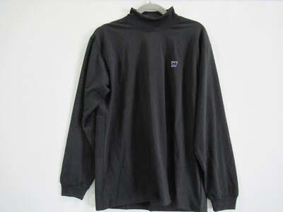 Needles Black Men's Mock Neck Tee Synthetic Jersey Size S US