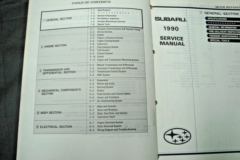 Subaru Leone 1.3, 1.6, 1.8 Turbo & Non Turbo Repair & Service Workshop Manuals - Image 3 of 4