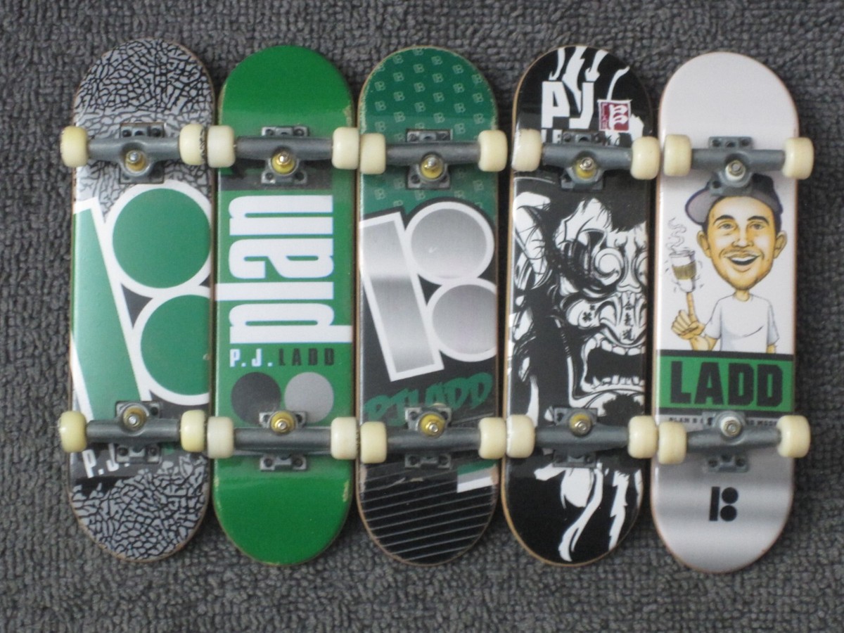 PJ Ladd Plan B Tech Deck lot of 5 skateboards 96mm fingerboards