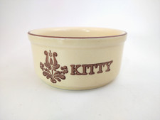 Pfaltzgraff Village Kitty Cat Pet Bowl - Footed Bottom - Made in USA - 806