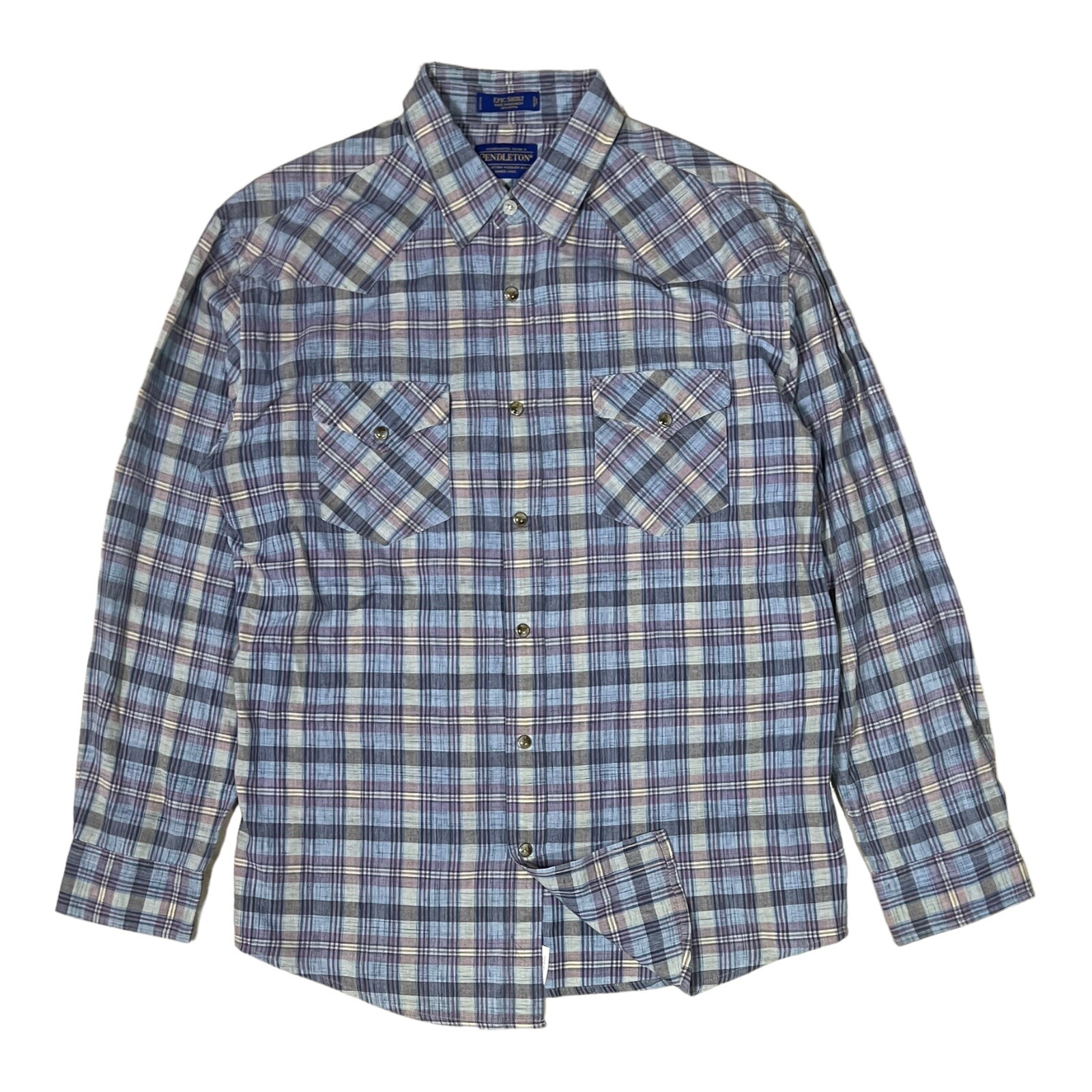 Pendleton Epic Plaid Snap Pearl Button Down Shirt… - image 1