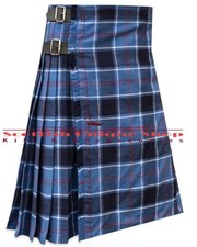 Scottish Men's Handmade Traditional US Navy Tartan kilt - Custom Size Kilts