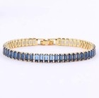 Emerald-Cut Color Stones – Elegant Fine Jewelry 14K Gold Tennis Bracelet with