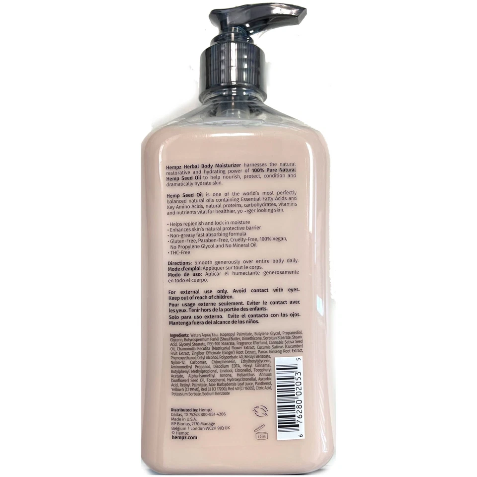 Hempz Blushing Grapefruit & Rasberry Creme Herbal Body Moisturizer 17 oz - Image 2 of 2