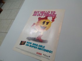 Ms. Pac-Man Namco Nintendo NES Game 1996 Print Magazine Ad Poster