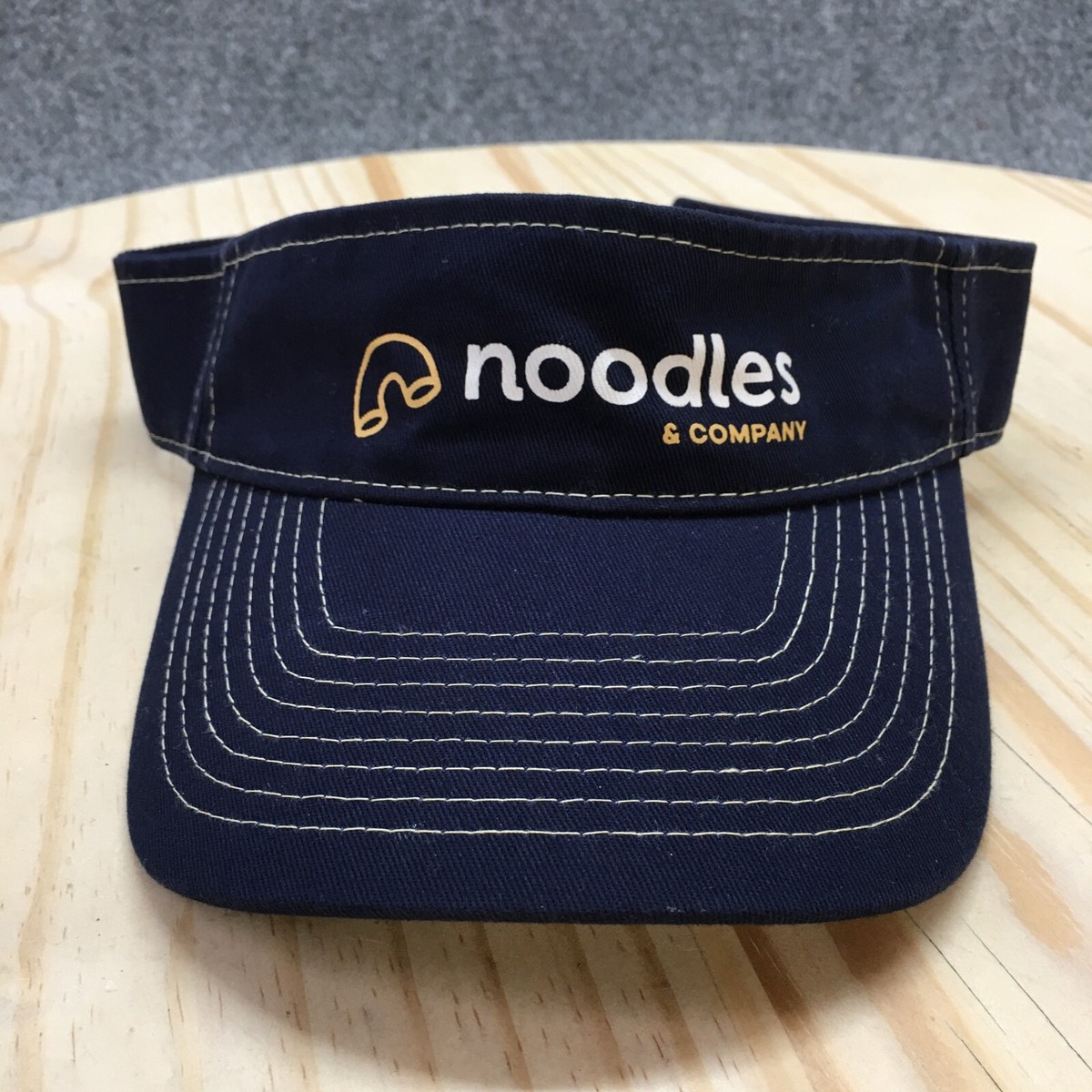 Noodles & Company Visor Hat Mens Blue OS Adjustable Curved Brim