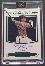Manny Machado 2022 Panini Flawless Shadow Signatures Emerald 1/2  On Card Auto