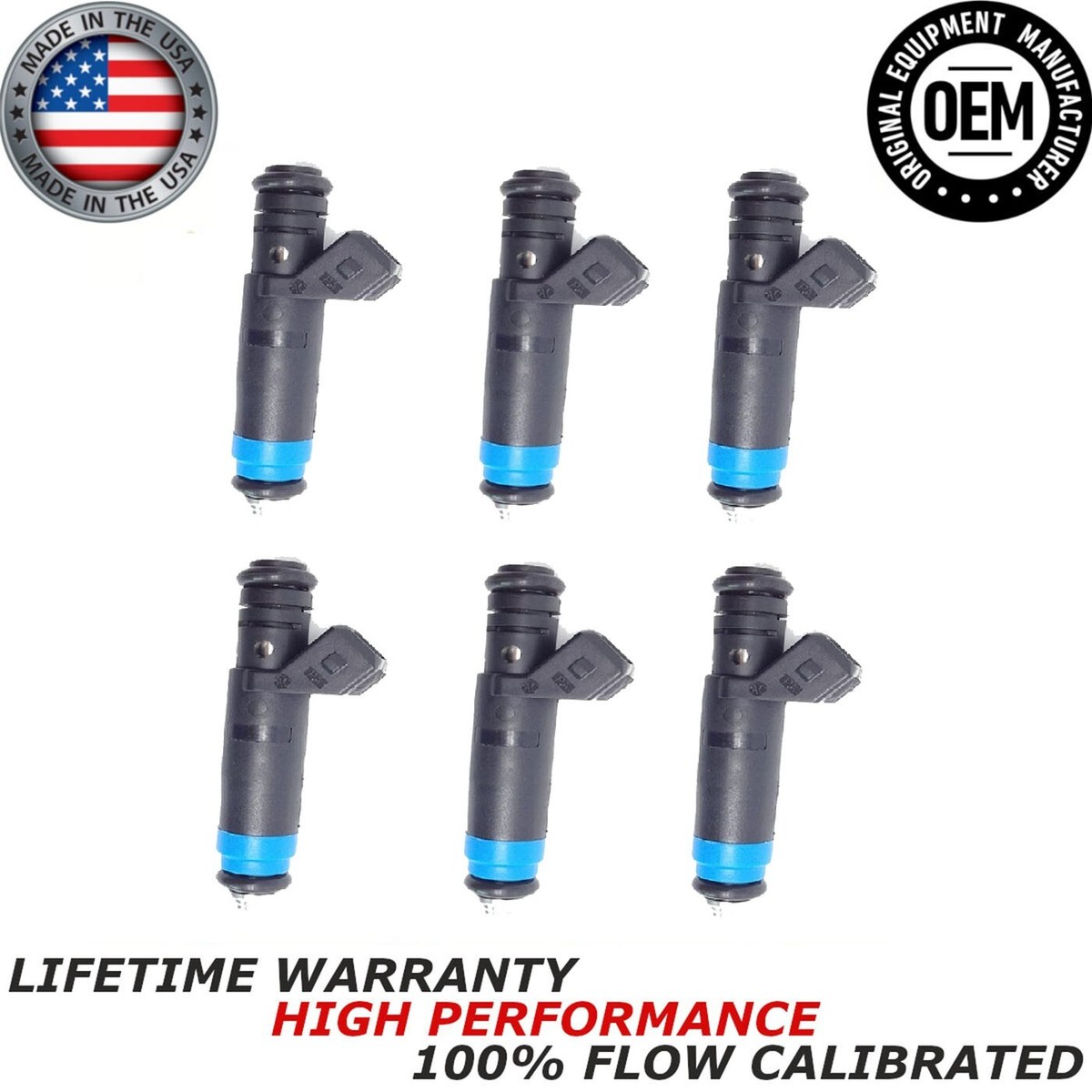OEM 6X Siemens Deka Fuel Injector For Pontiac Trans Am (1985–2002