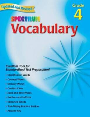 Spectrum Vocabulary, Grade 4 - Paperback - VERY GOOD