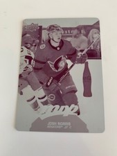 Josh Norris 2022/23 Upper Deck UD MVP Printing Plate 1/1 SP Rare