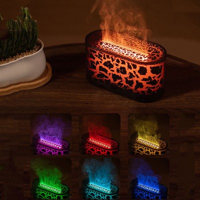 Flame Diffuser Humidifier Aromatherapy Diffuser 3D Flame 130ml for Home Office