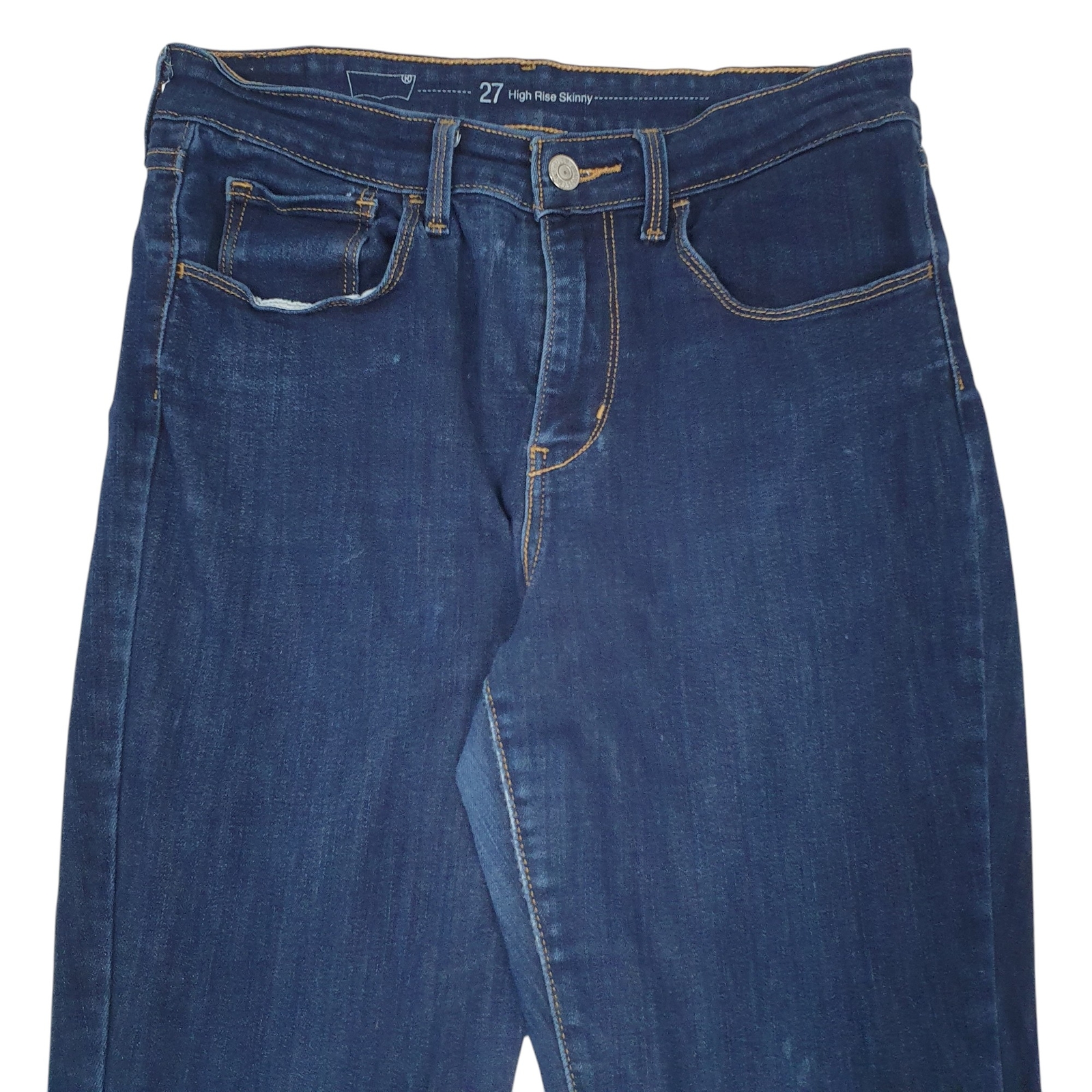 LEVIS High Rise Jeans Skinny Fit Blue Denim Trousers Womens UK10 image 2