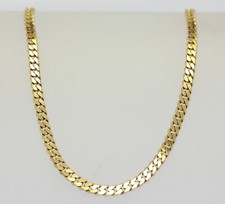 Flachpanzerkette 14 kt 14k 585 er Gelbgold Pa...