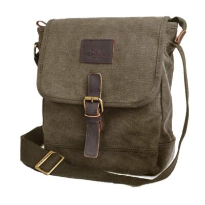 Canvas Messenger Bag Small Crossbody Bag Casual Travel Working Tools Bag Shou...