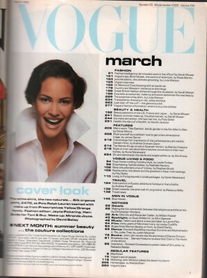 Vogue British Fashion March 1992 Tilda Swinton Damien Hirst