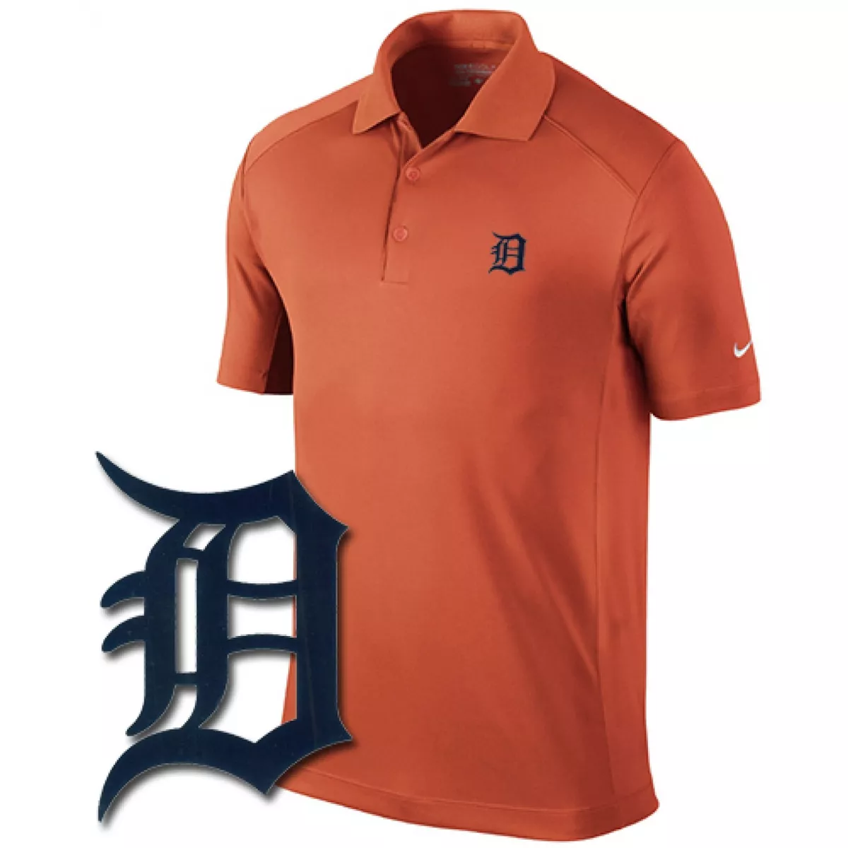 Detroit Tigers D Mens Embroidered Nike Golf Polo Shirt XS-4XL, LT-4XLT New