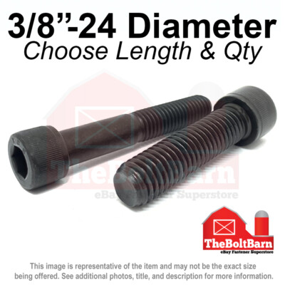 #ad 3 8quot; 24 Allen Socket Head Alloy Cap Screws Bolts Black Oxide FINE Pick Size Qty $830.15