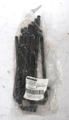 Westward Hex Keys 10 Pack 3/16'' Tip Size 1'' Ball End Black Oxide Lot of 10