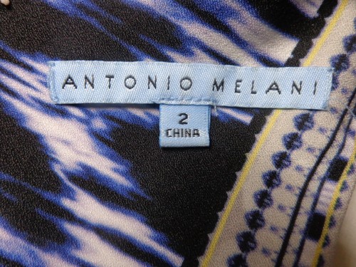 Antonio Melani Dress Women's 2 Blue White Sleeveless Racerback New With Tags - Picture 11 of 16