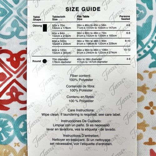 Mantel de tela para interiores y exteriores Fiesta 60x84 oblongo - azulejo medallón dorado turca - Imagen 5 de 5