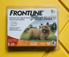 FRONTLINE Plus for Small Dogs (5-22 lbs) Flea and Tick Treatment 3 Doses EPA