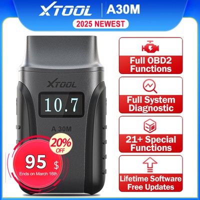 2025 XTOOL A30M OBD2 Diagnostic Tool BT Auto Bidirectional Full System 23 Resets