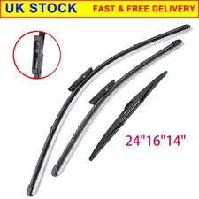 For Renault Clio MK3 2007 - UP 3pcs Front Rear Windscreen Wiper Blades Set