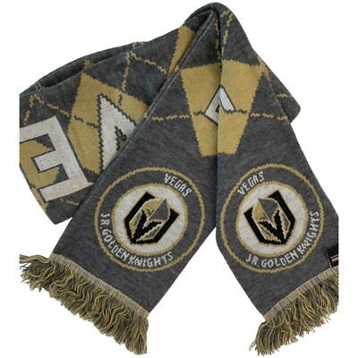 Vegas Jr Golden Knights Ruffneck Knitted Scarf 65'' x 7''  7553 Youth Hockey GUC