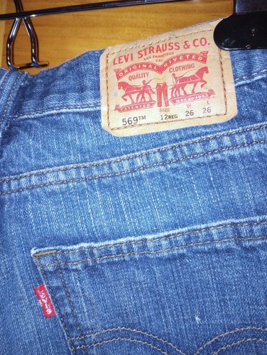 12 in boys size (or girls) Levis 569 Jeans Loose Straight 26 x 26 Egypt 2012 - Picture 14 of 17