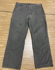 Carhartt Carpenter Pants Men s 38x30 Relaxed Fit Utility Workwear Gray B324 DFE