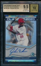 BGS 9.5/10 JORDAN WALKER AUTO Class of 2020 Bowman Chrome REFRACTOR RC GEM MINT