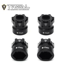 Treal Losi LMT JConcepts Tribute Machined Aluminum 17mm Hex Hub Adapters - Black
