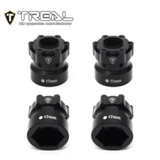 Treal Losi LMT JConcepts Tribute Machined Aluminum 17mm Hex Hub Adapters - Black