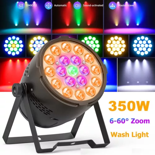 19LEDs Zoom Moving Head Stage Light RGBW DMX Beam Par Lighting DJ Disco Bar