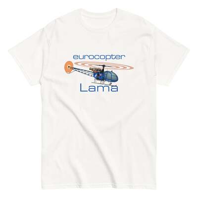 Aerospatiale Lama SA-315B Helicopter T-Shirt - Personalized with Your N#