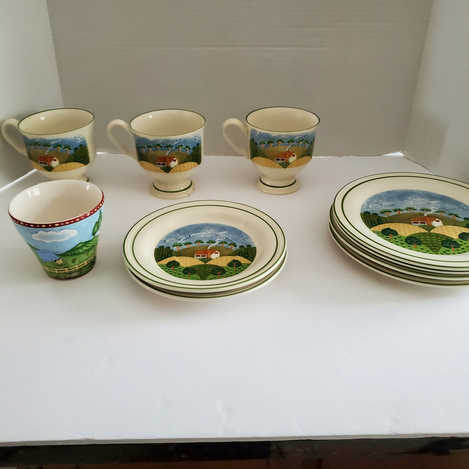 Lot of 10 Sango Sangostone Country Cottage dishes FREE SHIPPING eBay