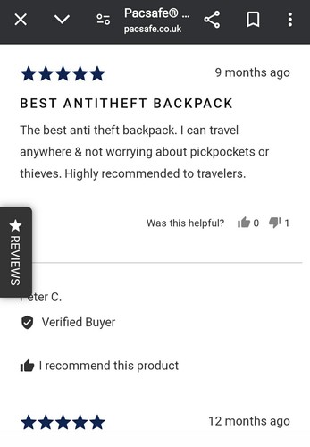 Pacsafe Vibe 40L Anti-Theft Carry-On Backpack - Rucksack Bag - Picture 9 of 10