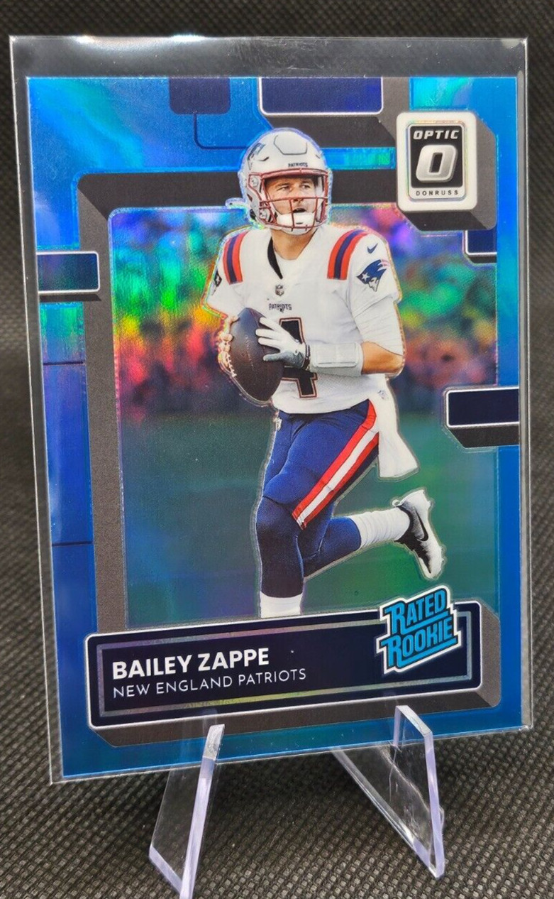 2022 Panini Donruss Optic Bailey Zappe #229 Rated Rookie Aqua 144/299