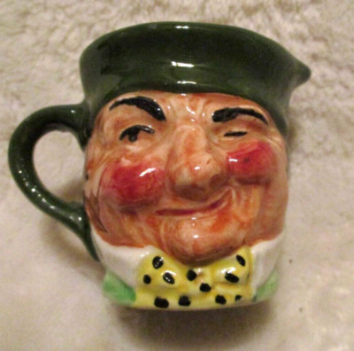 Vintage~ARTONE~Two Faced Mug~Handle~ Toby Mug~Old Charlie~1.75'' Tall